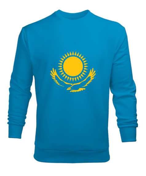 Tisho - Kazakistan,Kazakhstan,Kazakistan Bayrağı,Kazakistan logosu,Kazakhstan flag. Erkek Sweatshirt