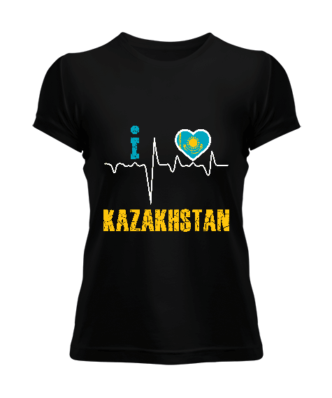 Kazakistan,Kazakhstan,Kazakistan Bayrağı,Kazakistan logosu,Kazakhstan flag. Kadın Tişört - Tisho