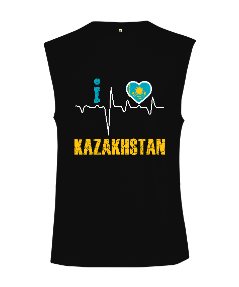 Tisho - Kazakistan,Kazakhstan,Kazakistan Bayrağı,Kazakistan logosu,Kazakhstan flag. Kesik Kol Unisex Tişört