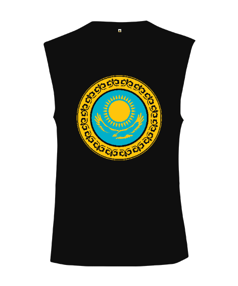 Tisho - Kazakistan,Kazakhstan,Kazakistan Bayrağı,Kazakistan logosu,Kazakhstan flag. Kesik Kol Unisex Tişört