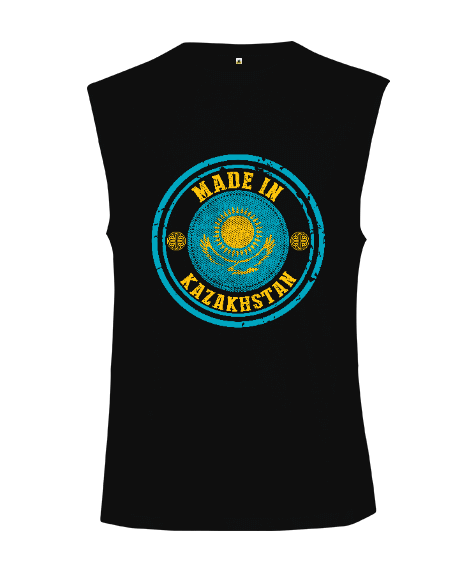 Tisho - Kazakistan,Kazakhstan,Kazakistan Bayrağı,Kazakistan logosu,Kazakhstan flag. Kesik Kol Unisex Tişört