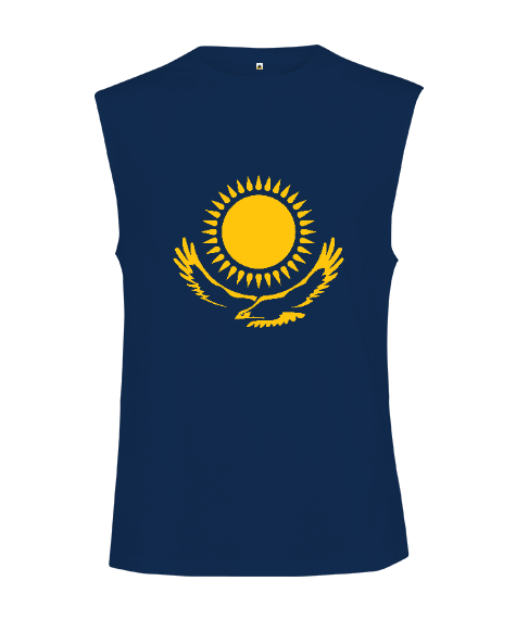 Tisho - Kazakistan,Kazakhstan,Kazakistan Bayrağı,Kazakistan logosu,Kazakhstan flag. Kesik Kol Unisex Tişört