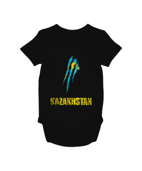 Tisho - Kazakistan,Kazakhstan,Kazakistan Bayrağı,Kazakistan logosu,Kazakhstan flag. Siyah Bebek Zıbını