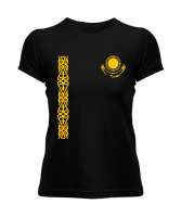 Kazakistan,Kazakhstan,Kazakistan Bayrağı,Kazakistan logosu,Kazakhstan flag. Siyah Kadın Tişört - Tisho