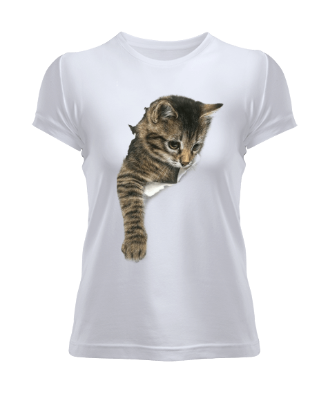 Tisho - Kedi baskılı Kadın Tişört