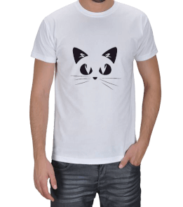 Tisho - kedi, çizim Erkek Tişört