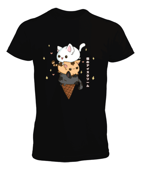 Tisho - kedi dondurma Erkek Tişört