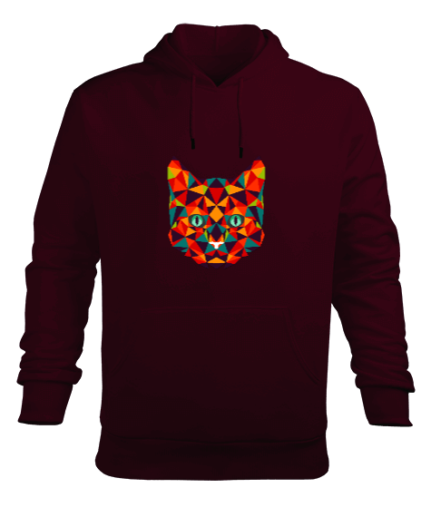 Tisho - Kedi Erkek Kapüşonlu Hoodie Sweatshirt