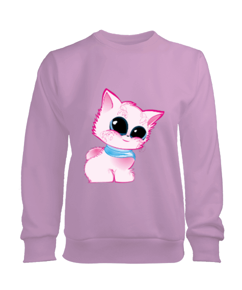 Tisho - kedi kadın sweatshirt Kadın Sweatshirt