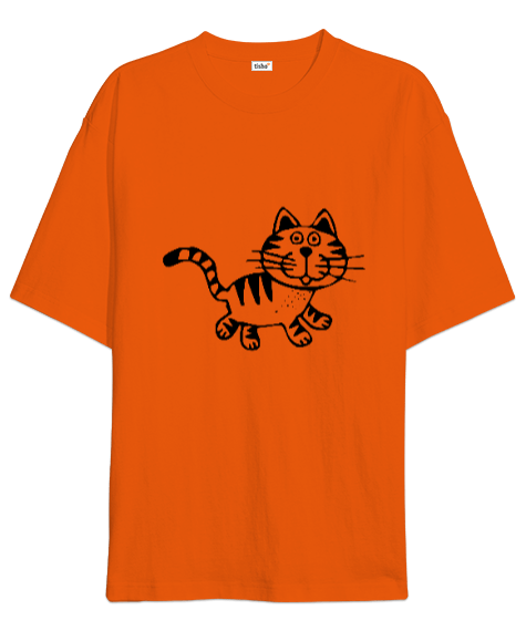 Tisho - Kedi Oversize Unisex Tişört