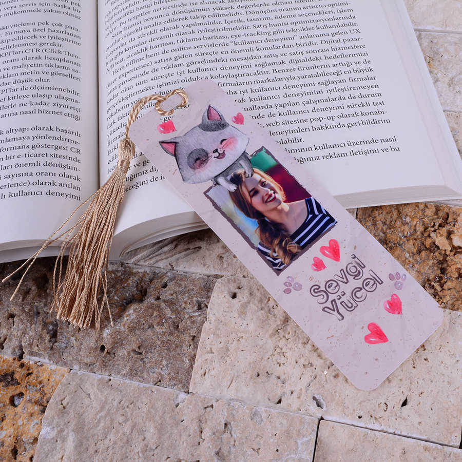 Tisho - Kedi Tasarımlı Kitap Ayracı