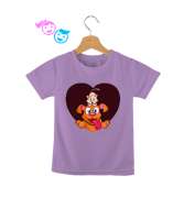 KEDİ VE KÖPEK Lila Çocuk Unisex - Tisho