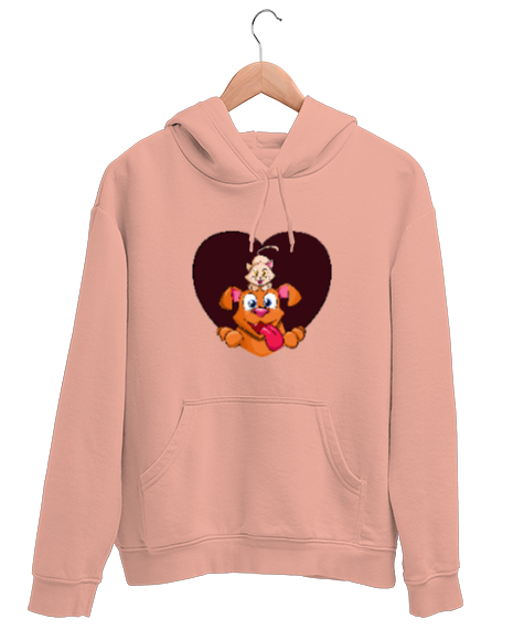 KEDİ VE KÖPEK Yavru Ağzı Unisex Kapşonlu Sweatshirt - Tisho