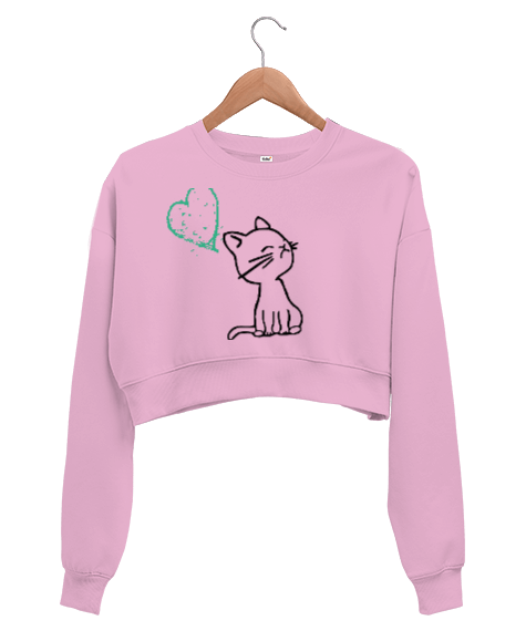 Tisho - kedili Kadın Crop Sweatshirt