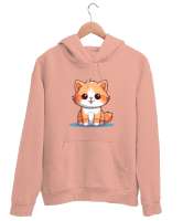 Kedili Özel Tasarım Tatlı Sevimli Kedili Yavru Ağzı Unisex Kapşonlu Sweatshirt - Tisho