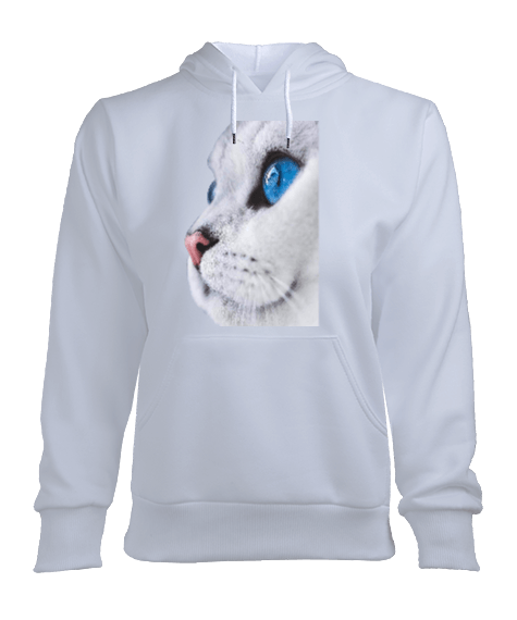 Tisho - KEDİLİ SWEATSHİRT Kadın Kapşonlu Hoodie Sweatshirt