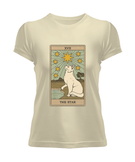 Tisho - Kedili tarot kartı Kadın Tişört