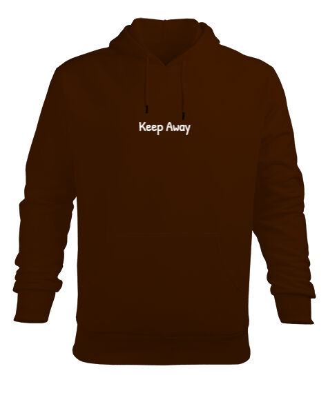 Tisho - Keep Away Kahverengi Erkek Kapüşonlu Hoodie Sweatshirt