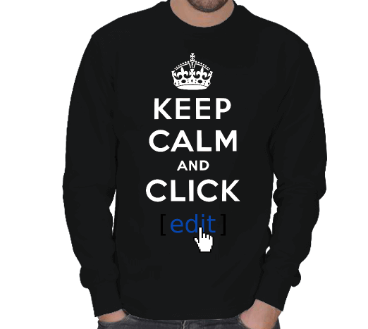 Tisho - Keep Calm and Click Edit Kışlık Sweatshirt ERKEK SWEATSHIRT