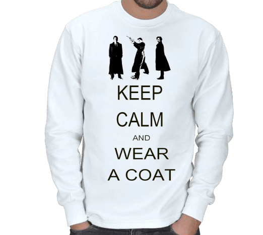 Tisho - Keep Calm and Wear a Coat Kışlık Sweatshirt ERKEK SWEATSHIRT
