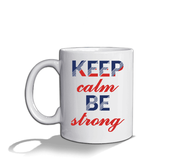 Tisho - Keep Calm Cup Beyaz Kupa Bardak