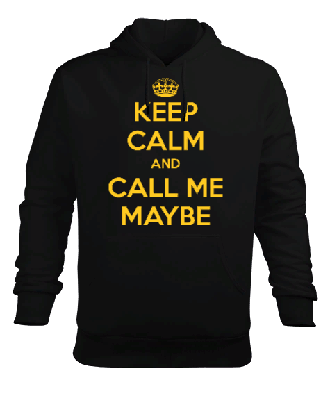 Tisho - Keep Calm Erkek Kapüşonlu Hoodie Sweatshirt