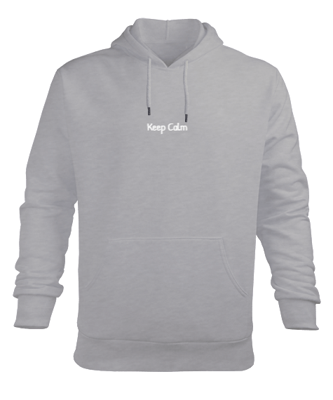 Tisho - Keep Calm Erkek Kapüşonlu Hoodie Sweatshirt