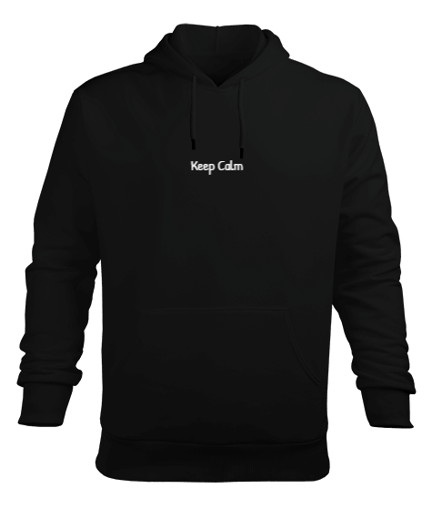 Tisho - Keep Calm Erkek Kapüşonlu Hoodie Sweatshirt