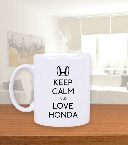 Tisho - Keep Calm Love Honda Tasarımlı Beyaz Kupa Bardak