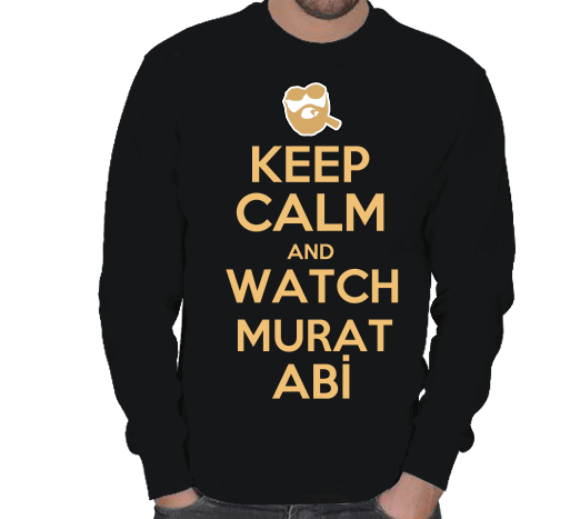 Tisho - Keep Calm - Siyah ERKEK SWEATSHIRT