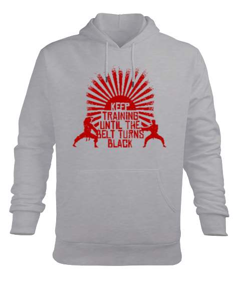 Tisho - Keep Training Kung Fu Erkek Kapüşonlu Hoodie Sweatshirt