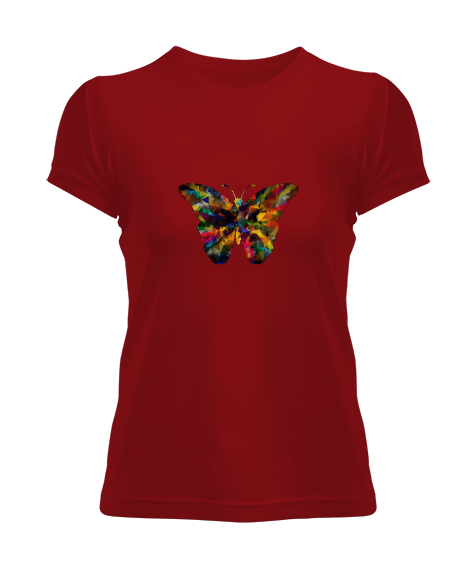 Tisho - Kelebek Desenli Tişört Kadın Tişört