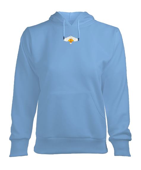 Tisho - kelebek Kadın Kapşonlu Hoodie Sweatshirt