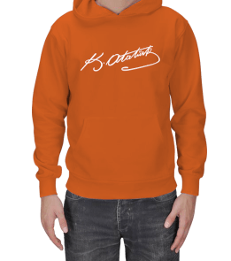 Kemal Atatürk İmzalı Erkek Kapşonlu - Tisho