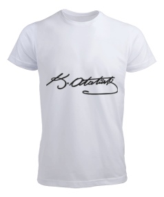 Kemal atatürk imzalı Erkek Tişört - Tisho