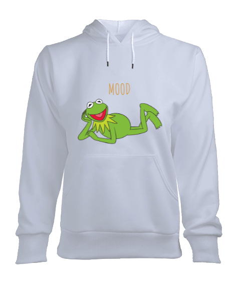 Tisho - Kermit Kurbağa Mood Kadın Kapşonlu Hoodie Sweatshirt