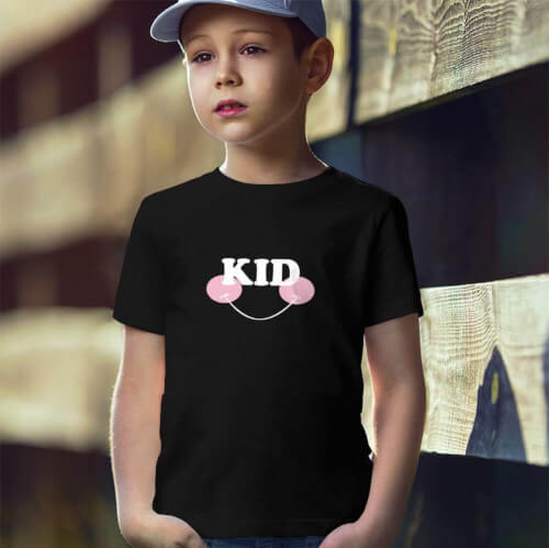 Kid Çocuk Temalı Erkek Çocuk Kısa Kol Tişört - Tekli Kombin - Thumbnail