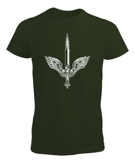 Tisho - Kılıç Ve Kanatlar - Sword Haki Yeşili Erkek Tişört
