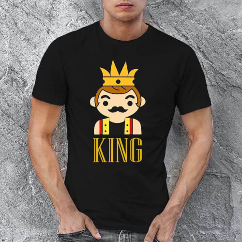 King Erkek Kısa Kol Tişört - Tekli Kombin