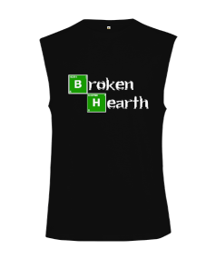 KIRIK KALP BREAKİNG BAD TASARIMI Kesik Kol Unisex Tişört - Tisho