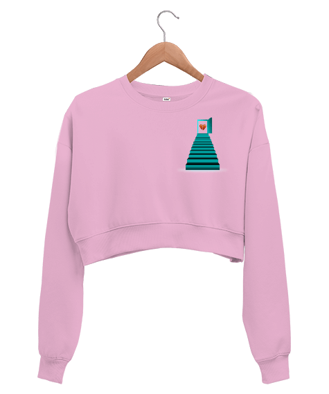 Tisho - Kırık kalp Kadın Crop Sweatshirt