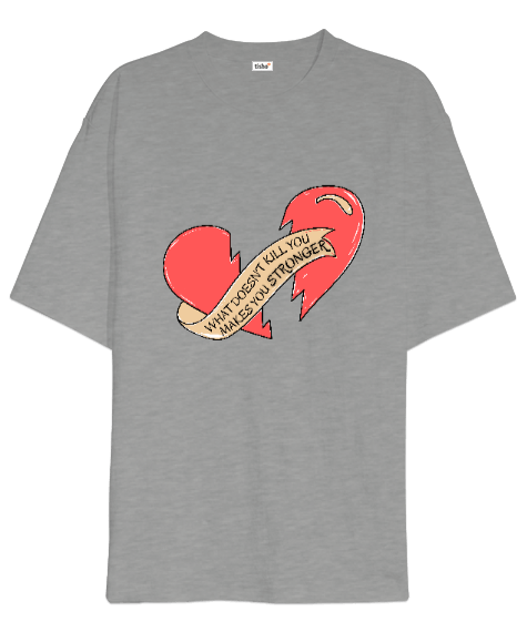 Tisho - Kırık kalp Oversize Unisex Tişört