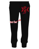 Kırmızı ejderha baskılı Siyah Erkek Eşofman Altı - Tisho