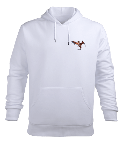 Tisho - Kırmızı Ejderha Red Dragon Erkek Kapüşonlu Hoodie Sweatshirt