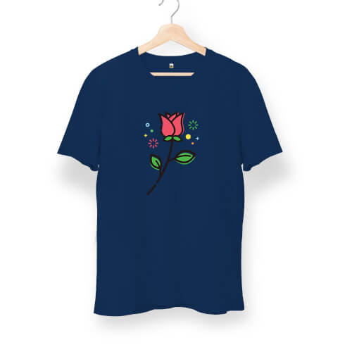 Kırmızı Gül Rose Unisex Kısa Kol Tişört - Thumbnail