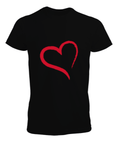 KIRMIZI KALP Erkek Tişört - Tisho