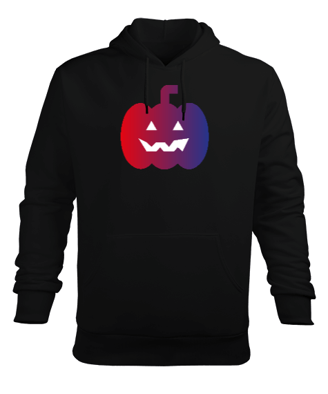 Tisho - Kırmızı-Mavi Renk Geçişi Erkek Kapüşonlu Hoodie Sweatshirt