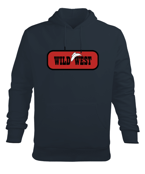 Tisho - kırmızı wild west Erkek Kapüşonlu Hoodie Sweatshirt