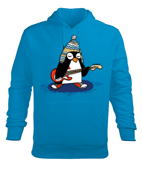 Tisho - Kış Temalı Erkek Kapüşonlu Hoodie Sweatshirt