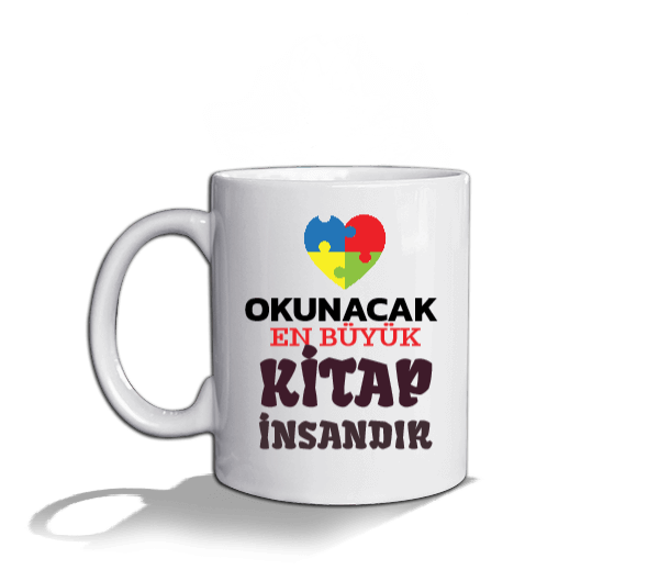 Tisho - KİTAP İNSANDIR Beyaz Kupa Bardak